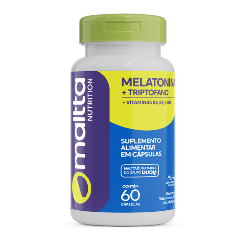 imagem do produto MELATONINA + TRIPTOFANO 60CAPS - MALTTA