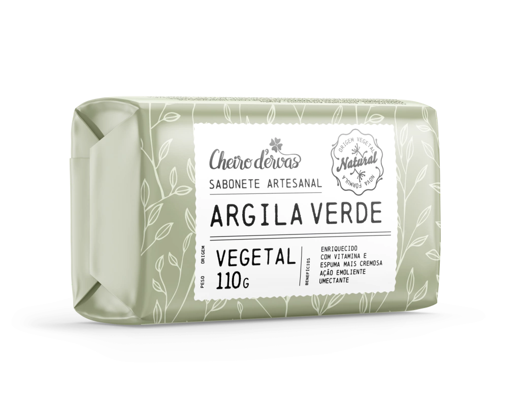 imagem do produto SABONETE DE ARGILA VERDE 110G - CHEIRO D'ERVAS