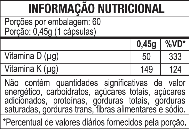 imagem do produto VITAMINA K2 + D3 60CAPS - MALTTA