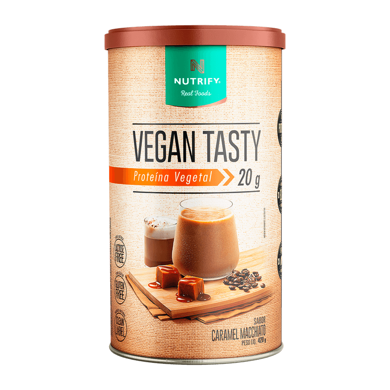 imagem do produto VEGAN TASTY CARAMEL MACCHIATO 420G NUTRIFY