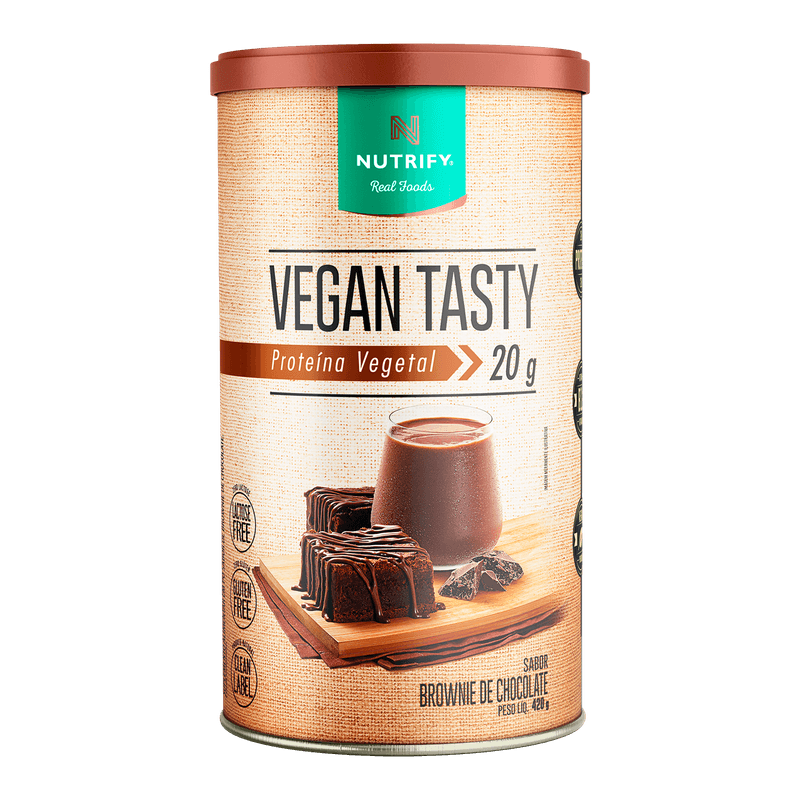 imagem do produto VEGAN TASTY BROWNIE DE CHOCOLATE 420G NUTRIFY