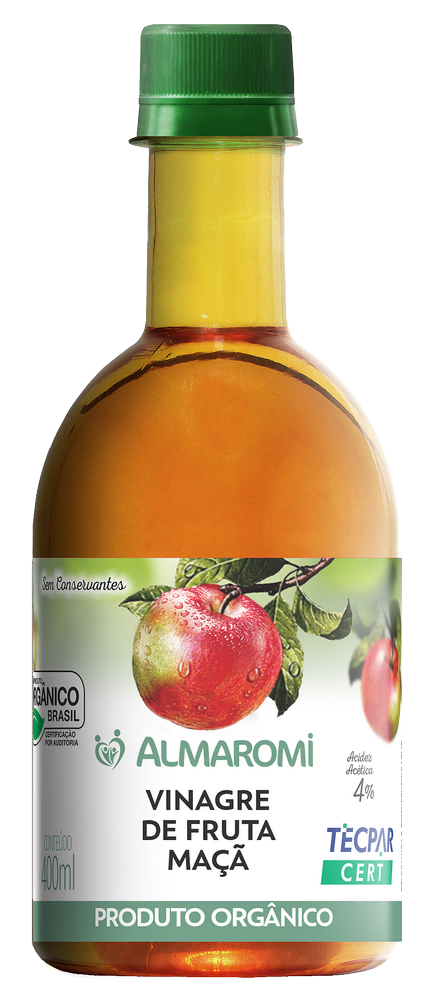 imagem do produto VINAGRE ORGÂNICO DE MAÇÃ 400ML - ALMAROMI
