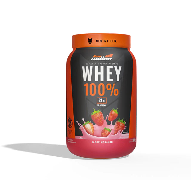 imagem do produto WHEY 100% POTE 900G - NEW MILLEN