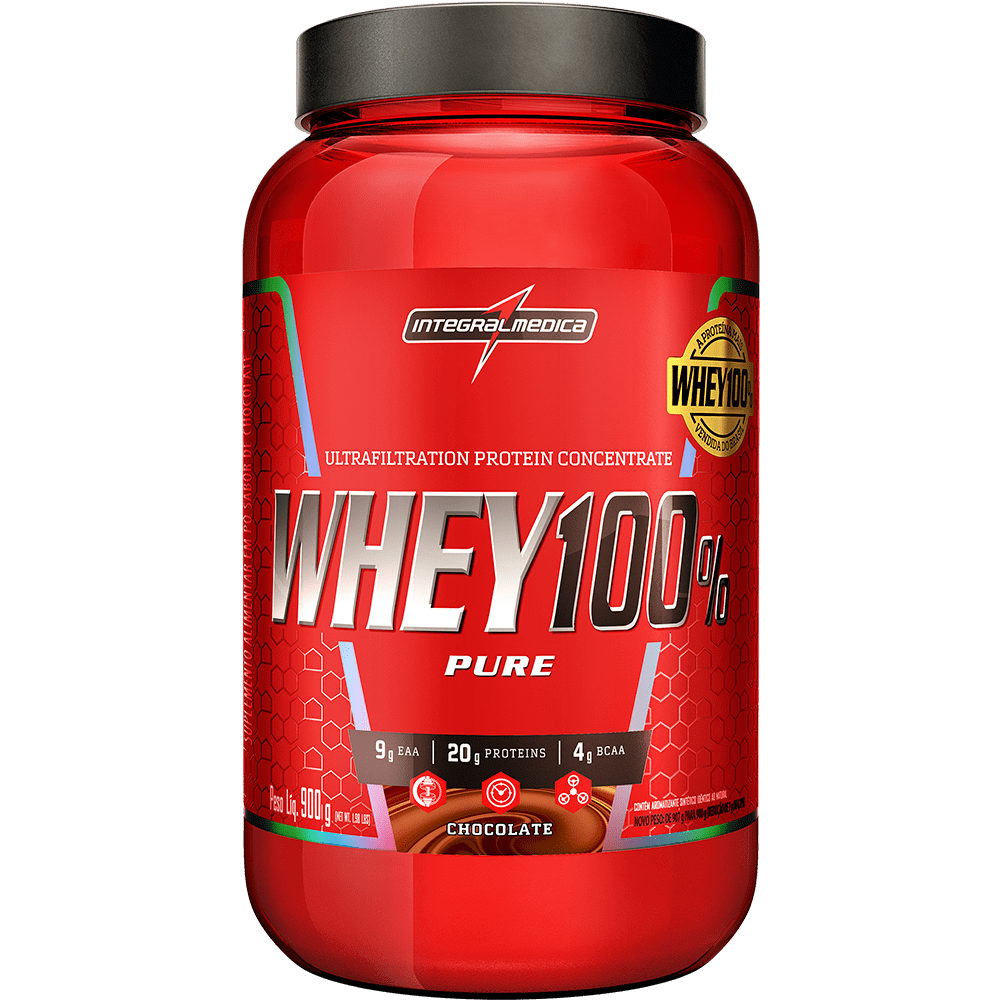 imagem do produto 100% PURE WHEY 900G POTE - INTEGRALMÉDICA