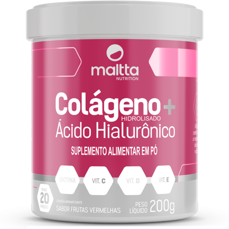 imagem do produto COLÁGENO + ÁCIDO HIALURÔNICO 200G SABOR FRUTAS VERMELHAS