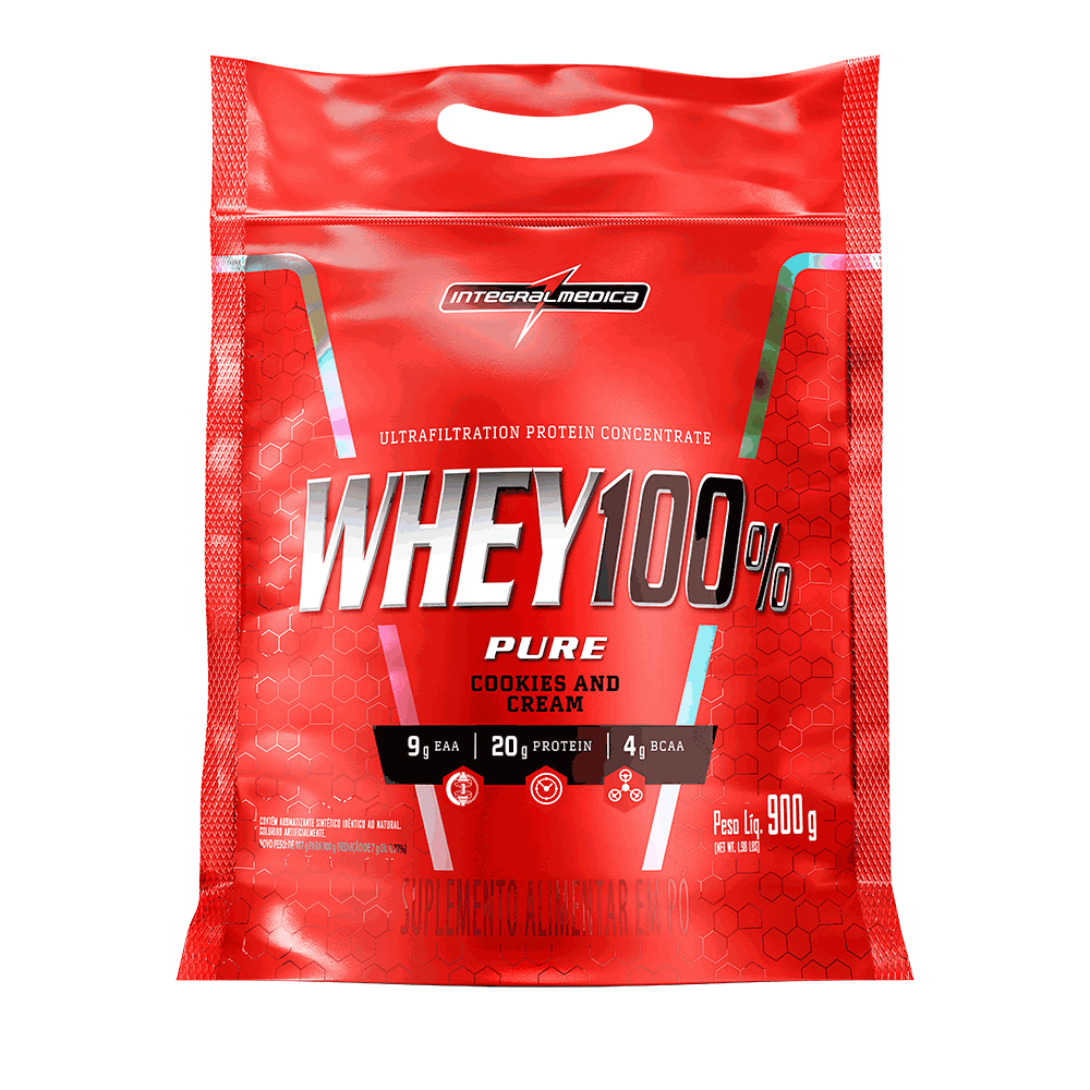 imagem do produto 100% PURE WHEY REFIL 900G INTEGRALMÉDICA
