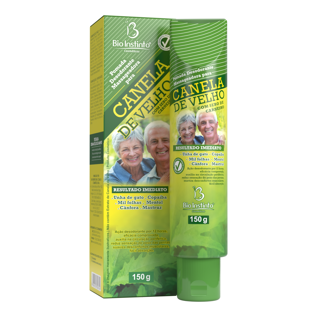 imagem do produto POMADA MASSAG. CANELA DE VELHO COM SEBO DE CARNEIRO 150G - BIO INSTINTO