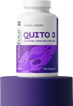 imagem do produto QUITO 3 (QUITOSANA, PSYLLIUM E SPIRULINA) 60CAPS - NEW FOUR
