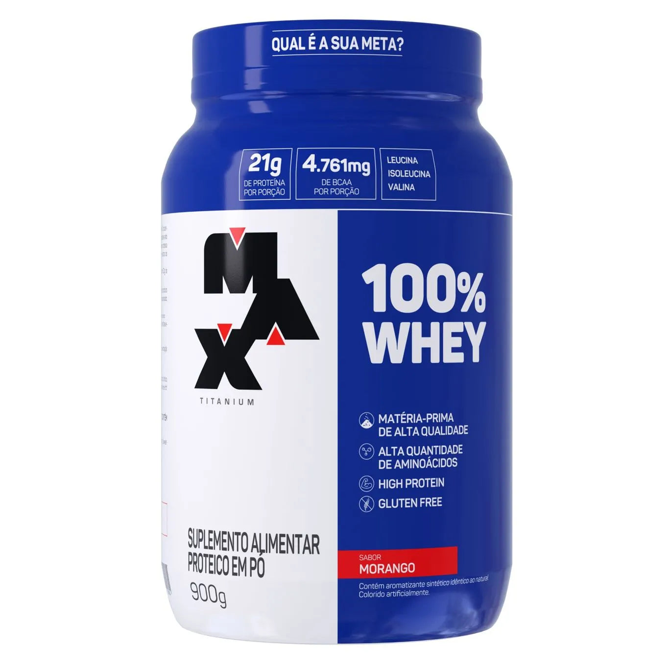 imagem do produto 100% WHEY POTE 900G - MAX TITANIUM
