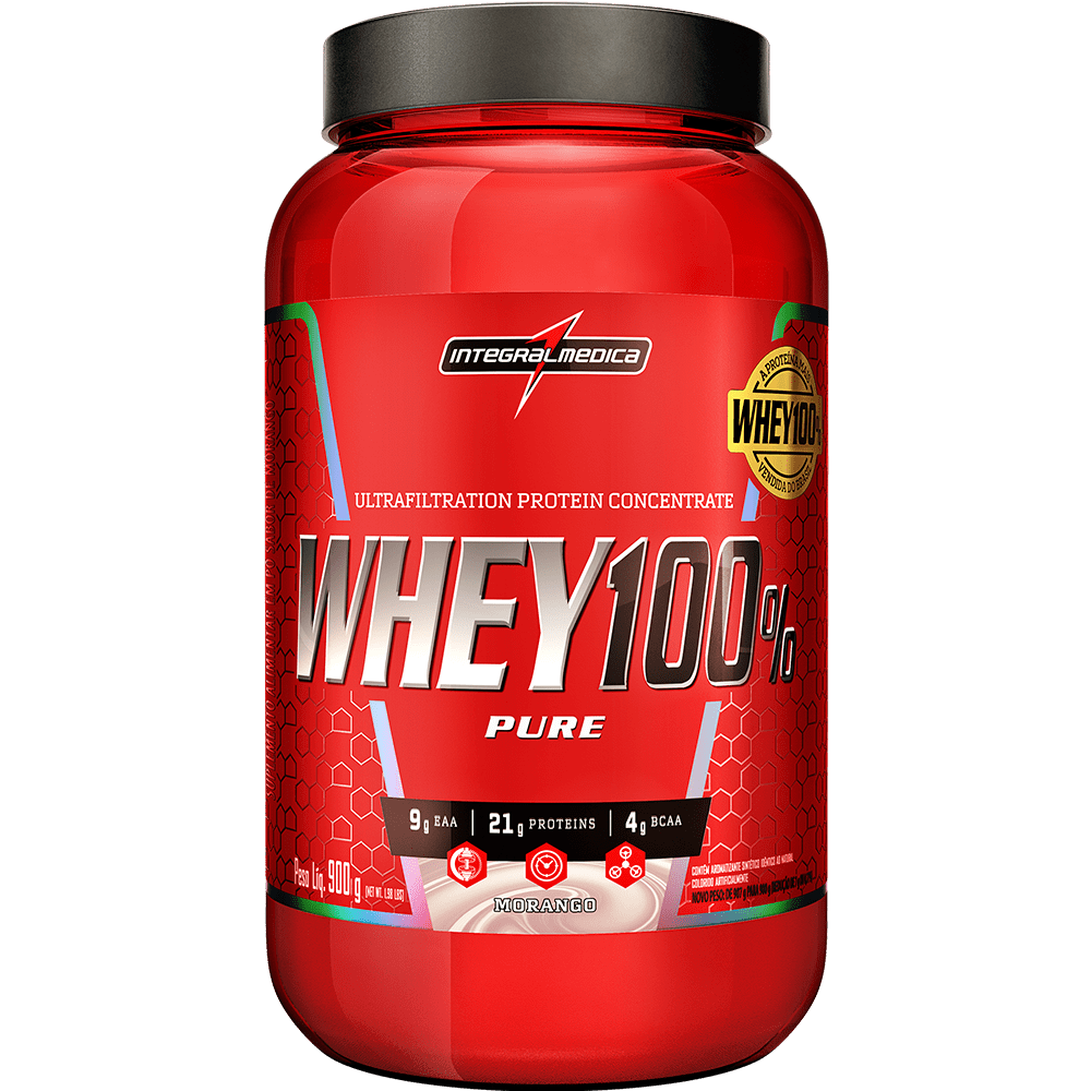 imagem do produto 100% PURE WHEY 900G POTE - INTEGRALMÉDICA